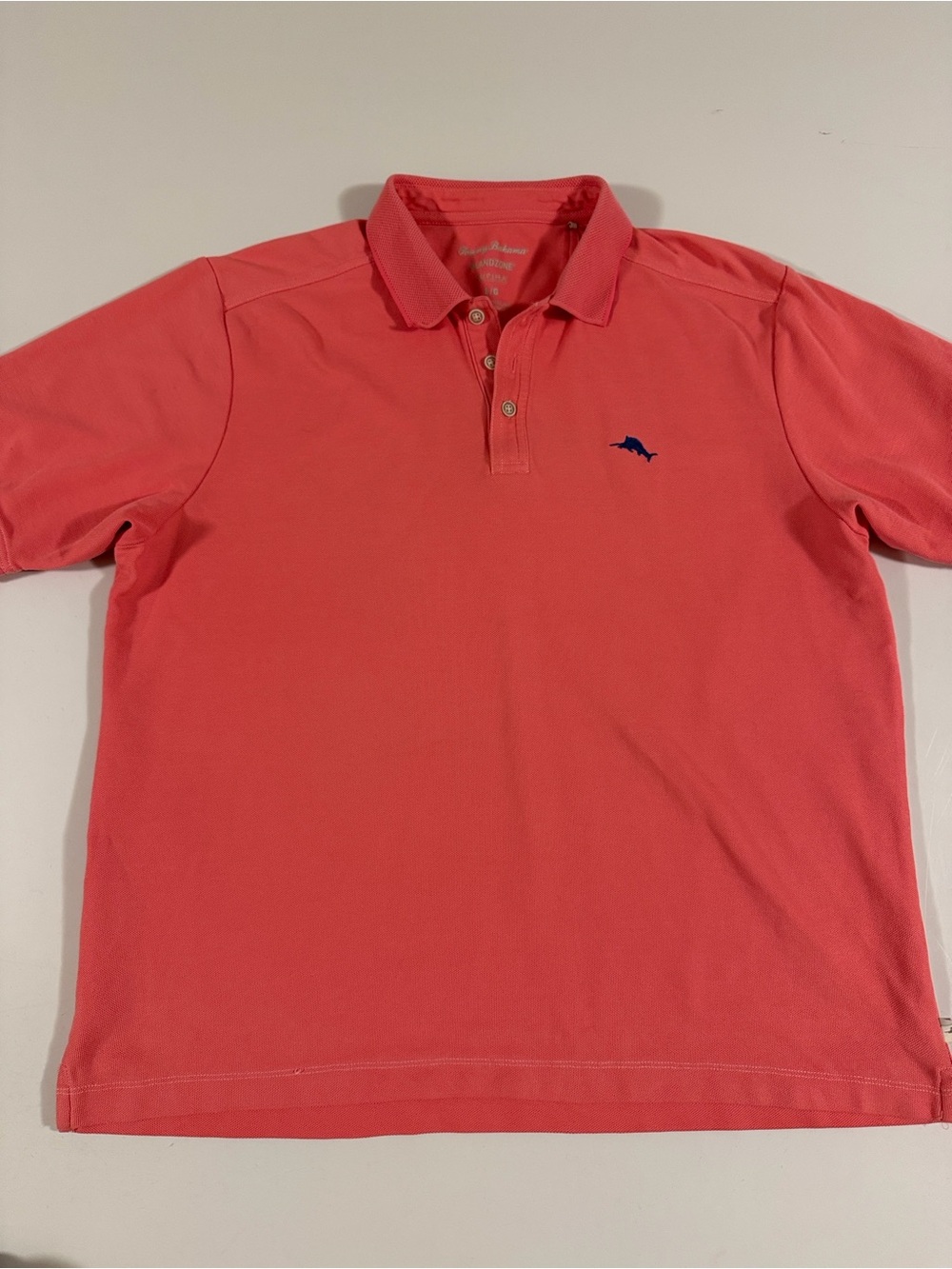 Tommy Bahama IslandZone Supima Polo Shirt Men’s Large Coral Pink